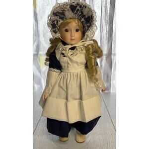 Vintage Porcelain Doll with Victorian Dress